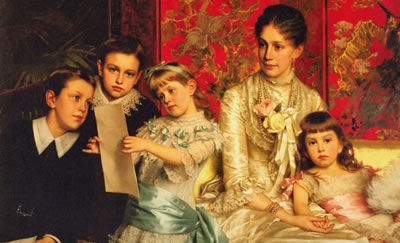 painting, Mrs. Cornelia Ward Hall, by Michele Gordigiani (1835-1909)