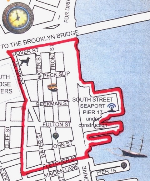 
	Map of South Street Seaport, NYC